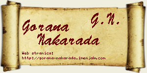 Gorana Nakarada vizit kartica